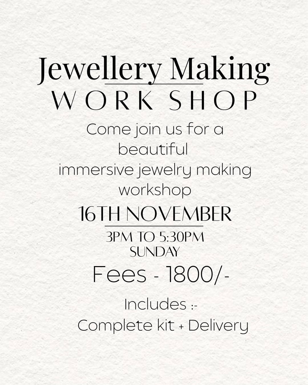 Jewellery Making Workshop - Chandelier Earrings