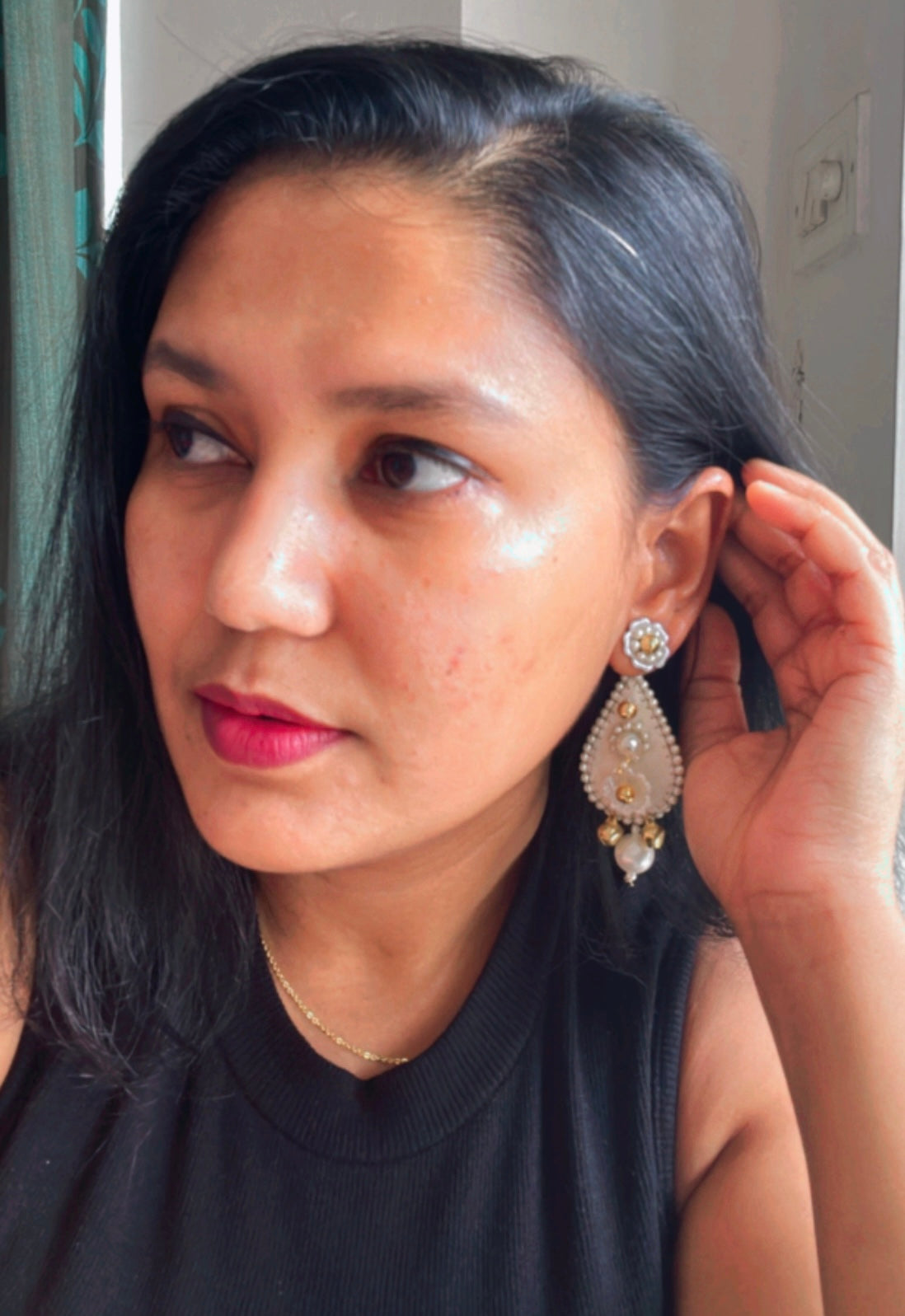 Ivory Tear Drop Kihoy Earrings / STUD & DANGLER