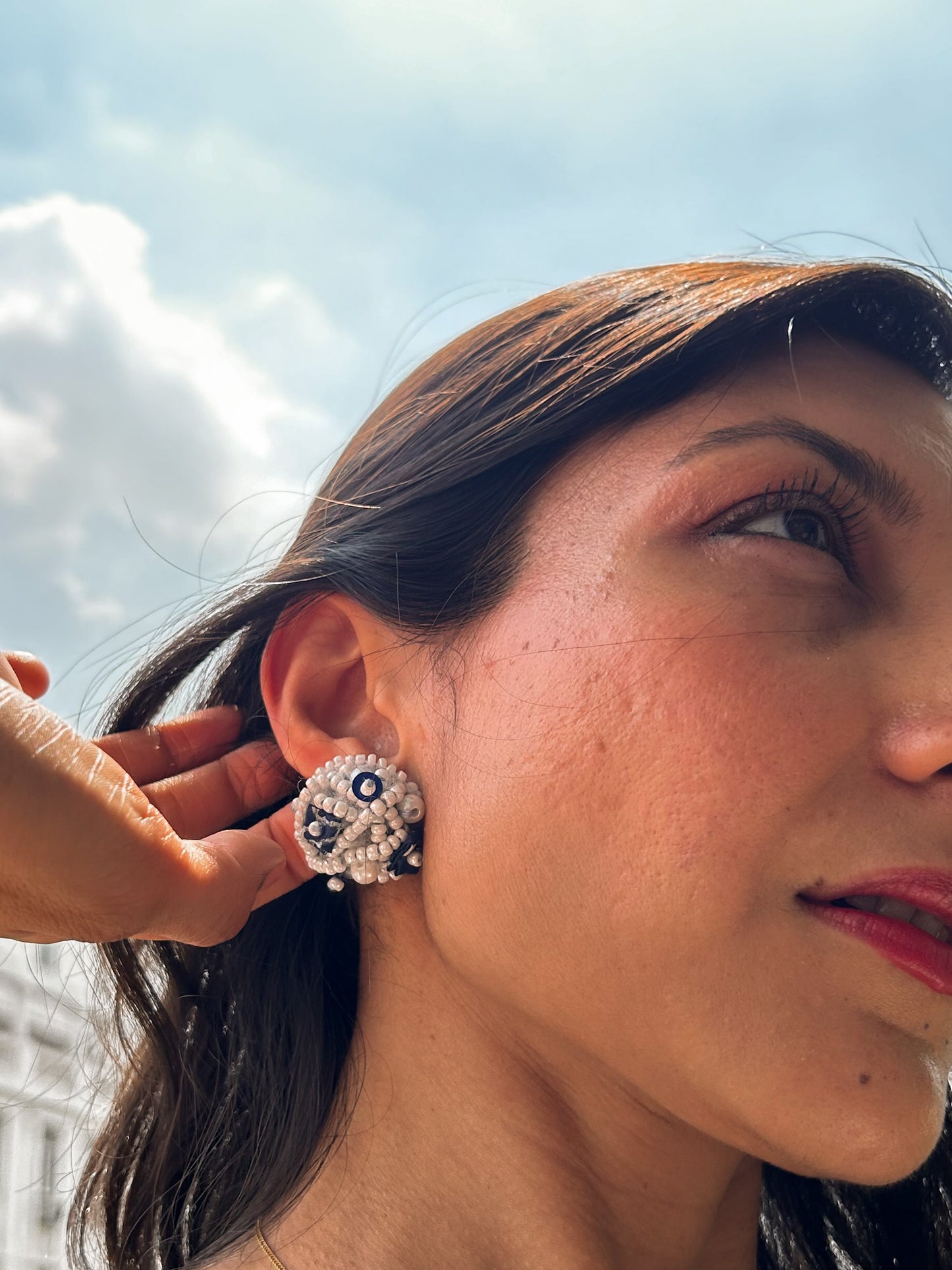 Pearl Bead Stud Earrings – The Indigo Story