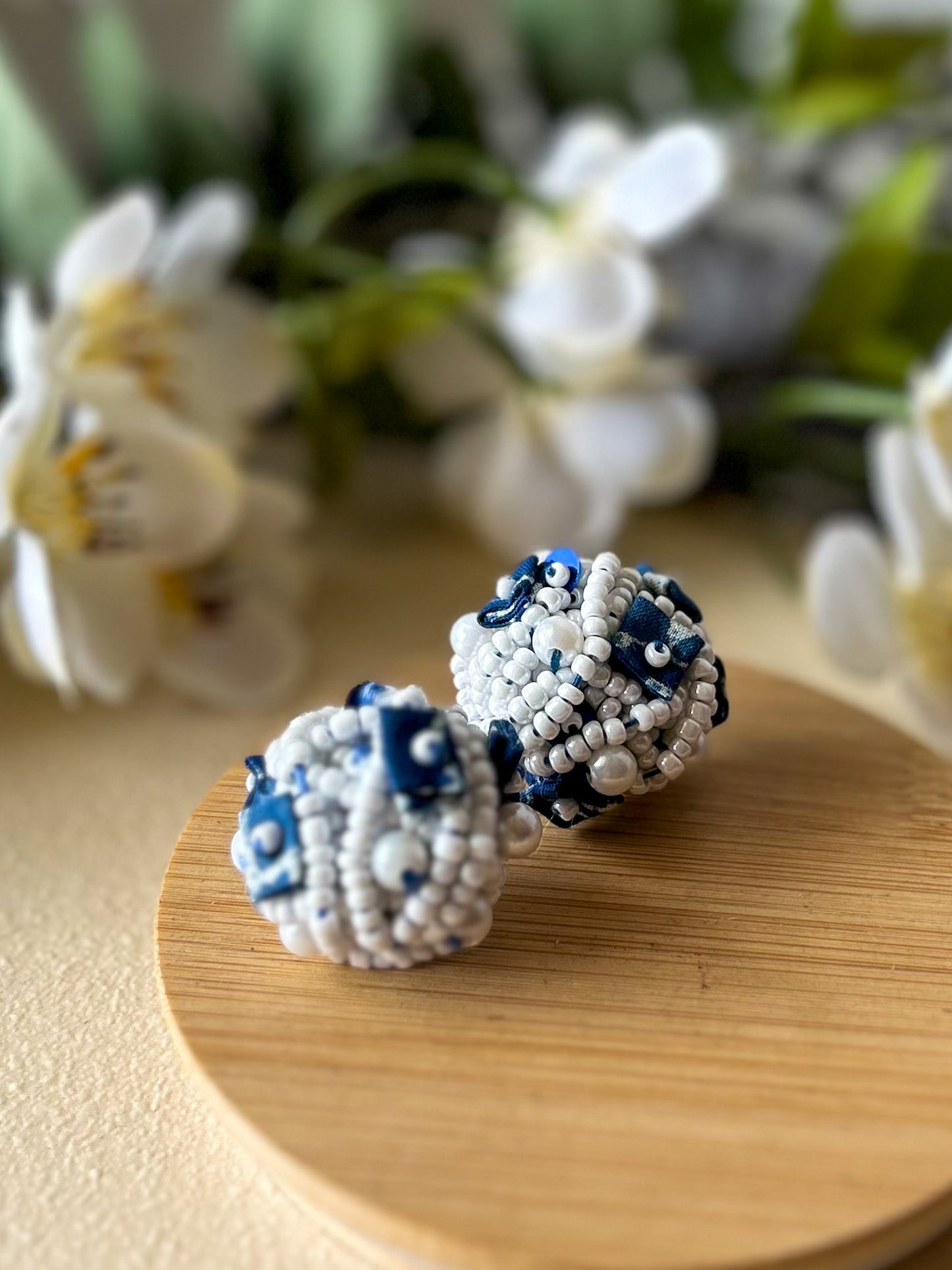 Pearl Bead Stud Earrings – The Indigo Story