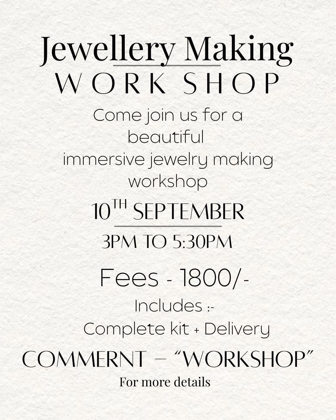 Jewellery Making Workshop - Floral Hoop Earrings