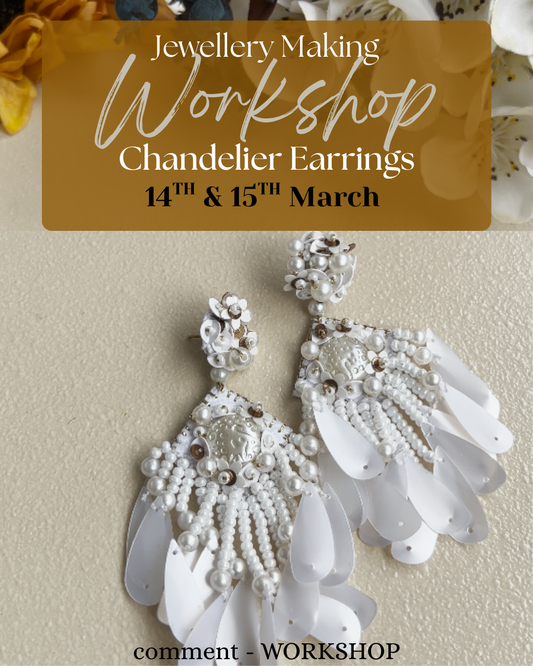 Embroidered Chandelier Earrings Kit & Class