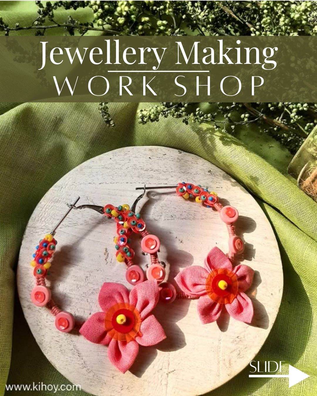 Jewellery Making Workshop - Floral Hoop Earrings