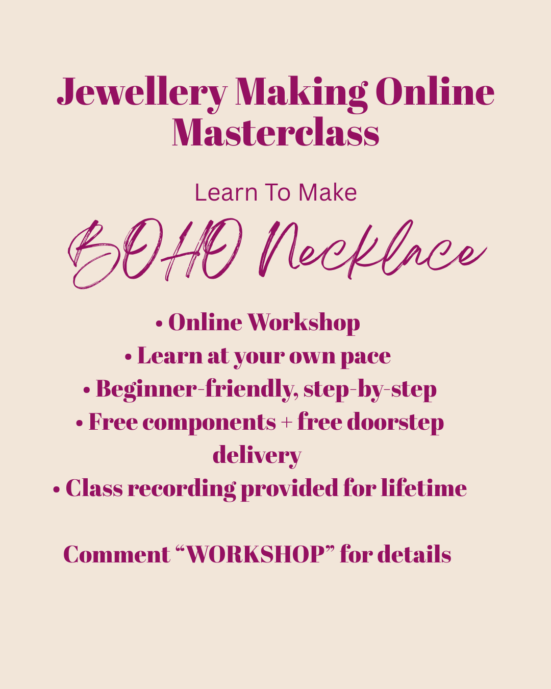 Handmade Boho Necklace Masterclass