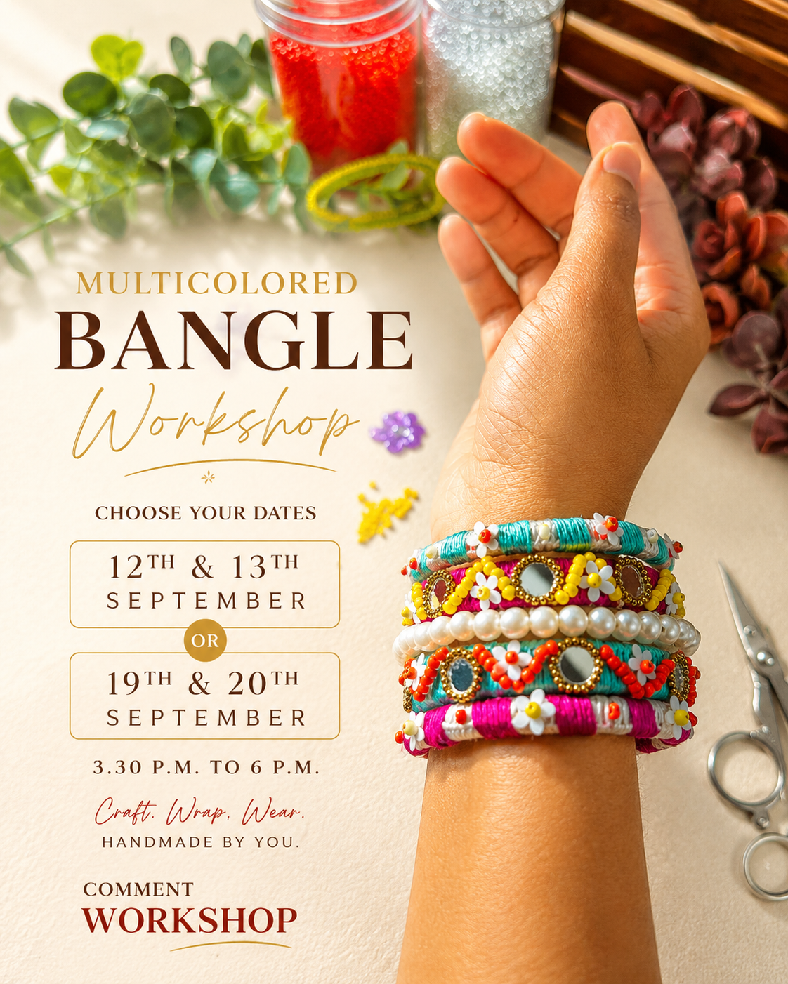 Multicolor Embroidered Bangles Workshop