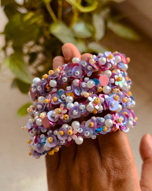 Sitara Hand embroidered Bangles set of 4