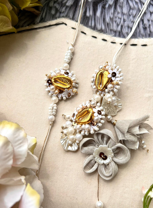 Golden Shell Rakhi & Earring Lumba By kihoy