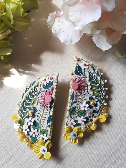 Painted Forest Handpainted Earrings