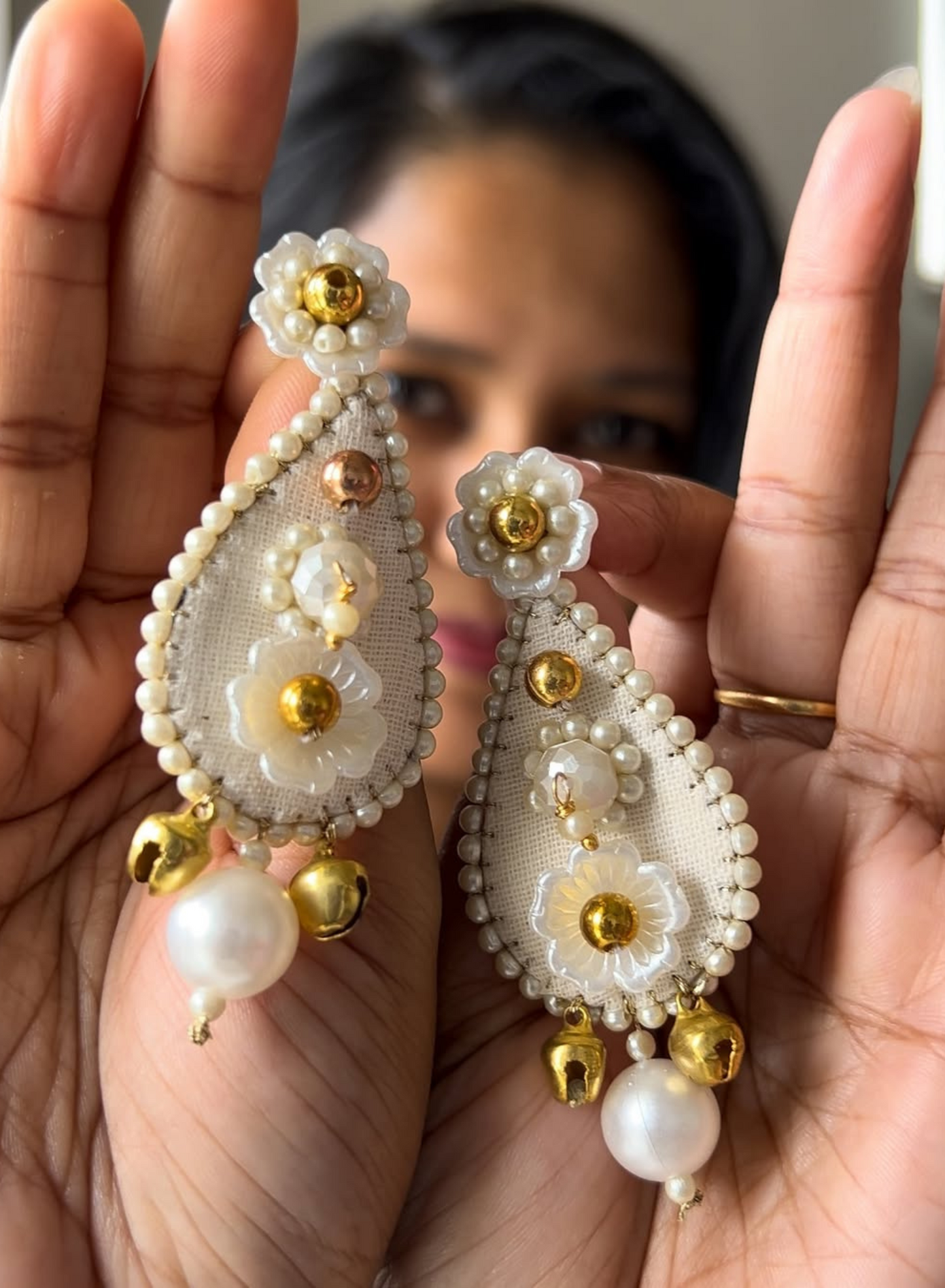 Ivory Rakhi & Convertable Earring Lumba Set