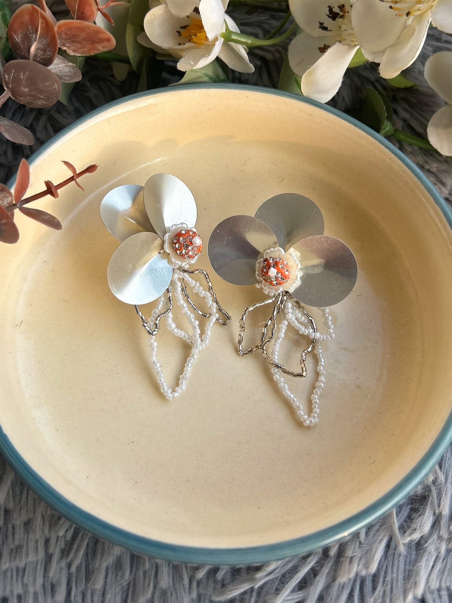 Silver Drama Drop Earrings - Statement Party Jewelry