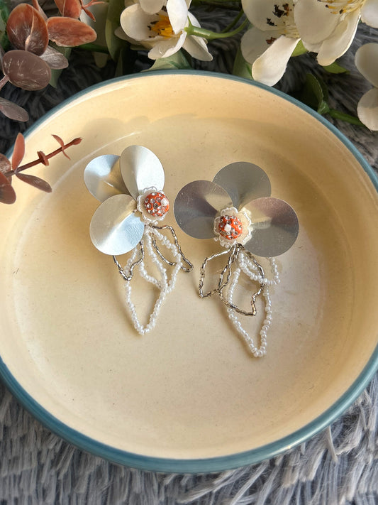 Silver Drama Drop Earrings - Statement Party Jewelry