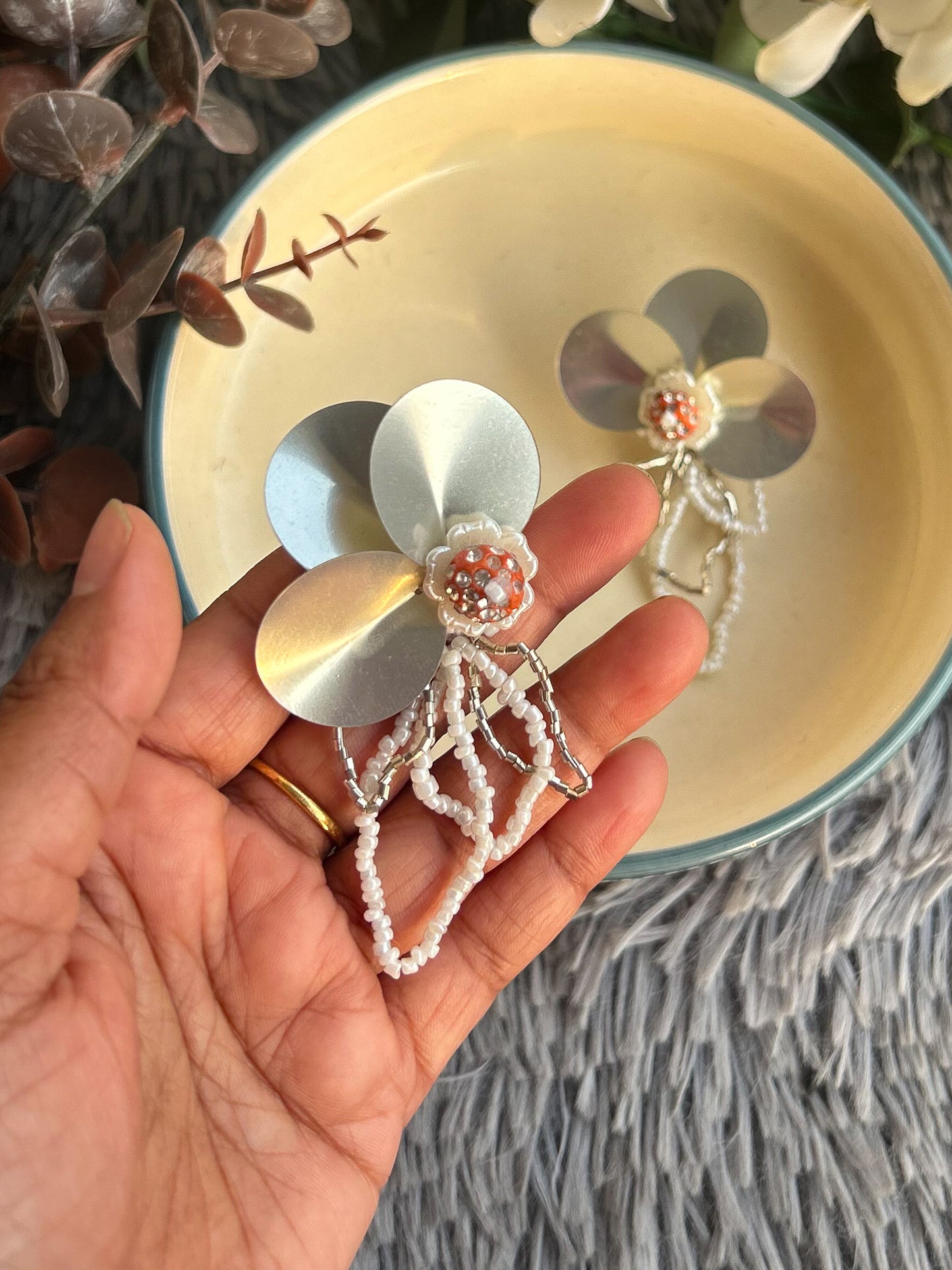 Silver Drama Drop Earrings - Statement Party Jewelry